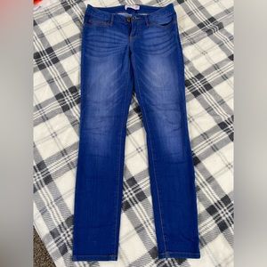 Bright blue jeans: size 7. Wore a few times